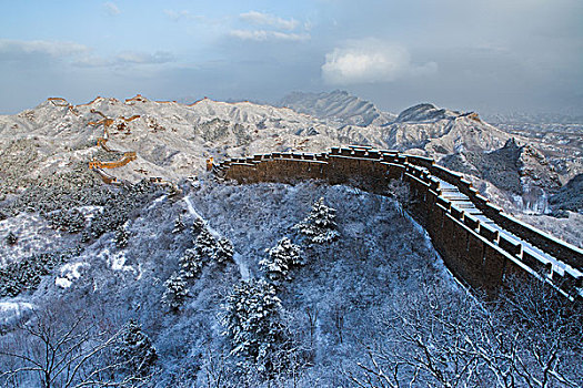 金山岭,雪景