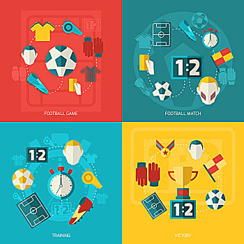 足球,象征,足球比赛,比赛,训练,胜利,隔绝,矢量,插画