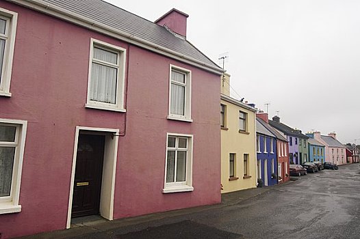 房子,街道,半岛,科克郡,爱尔兰