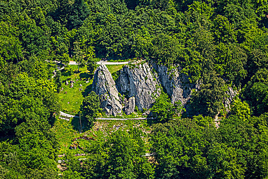 石头,洞穴,上方,钟乳石,藻厄兰,北莱茵威斯特伐利亚,德国