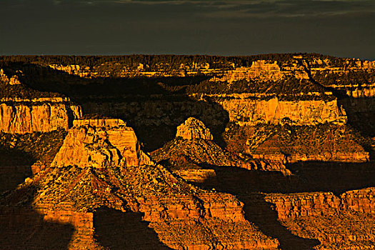 日落,南缘,大峡谷国家公园,亚利桑那,美国