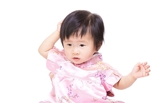 中国人,女婴,接触,头发