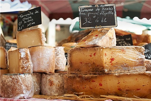 随机性,法国,奶酪,普罗旺斯,市场