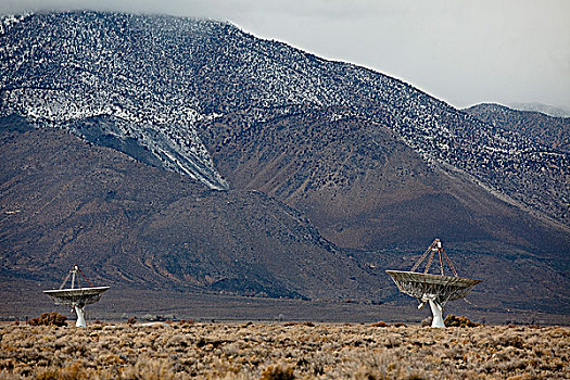 射电望远镜,土地,山谷,无线电,观测,加利福尼亚,美国