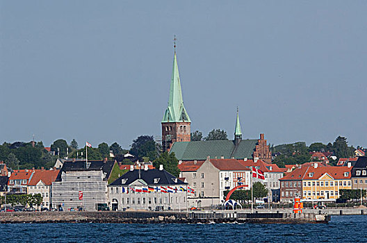 丹麦,北海,历史名城,天际线