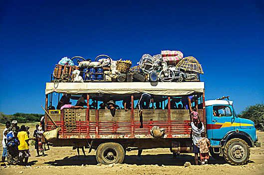 卡车,奥弗兰,巴士,马达加斯加,非洲