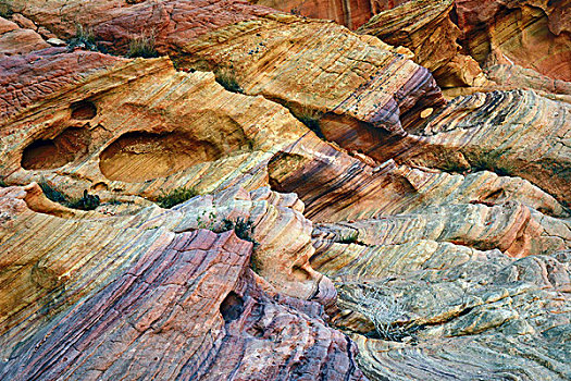 彩虹,远景,岩石构造,火焰谷州立公园,内华达,美国