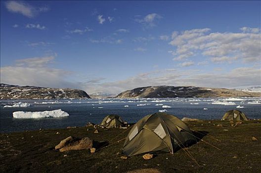帐篷,露营,东方,格陵兰