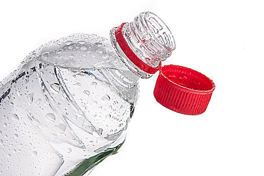 塑料瓶,饮用水,隔绝,白色背景