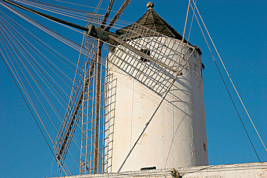 风车,18世纪,米诺卡岛,岛屿,巴利阿里群岛,西班牙