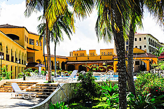 酒店,游泳池,巴拉科阿,古巴