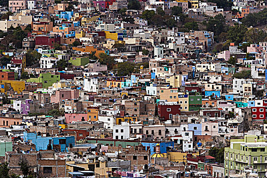 山坡,彩色,建筑,瓜纳华托,墨西哥