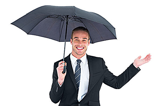 商务人士,遮蔽,黑色,伞