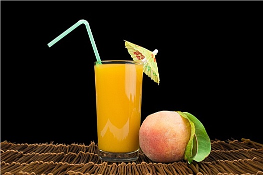 桃,玻璃,果汁