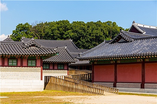 传统,韩国,建筑