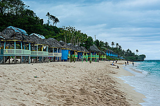 海滩,乌波卢岛,萨摩亚群岛,南太平洋