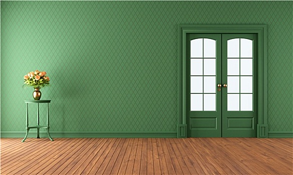 空,绿色生活,房间,滑动门