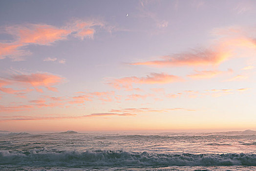 海景,阴天,日落