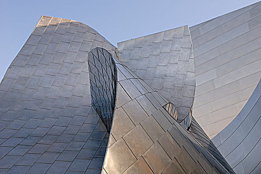 迪士尼音乐厅,盖屋顶细节,建筑师,洛杉矶,加利福尼亚,美国