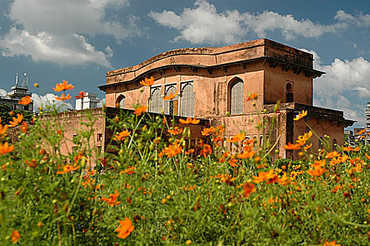 盥洗室,堡垒,欠缺,宫殿,要塞,建造,迟,16世纪,达卡,孟加拉,六月,2006年