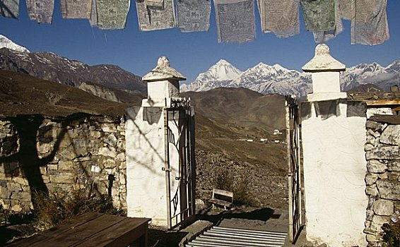 打开,大门,神祠,尼泊尔