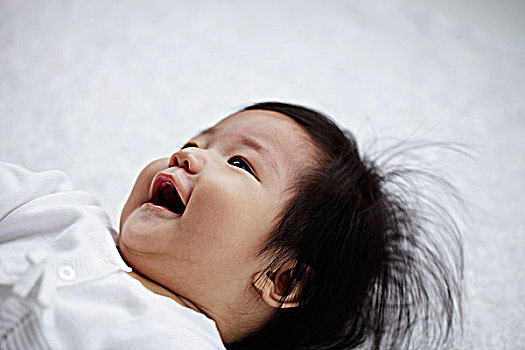 中国人,婴儿,卧,微笑