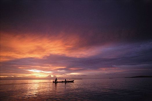 印度尼西亚,岛屿,日落,船,水上