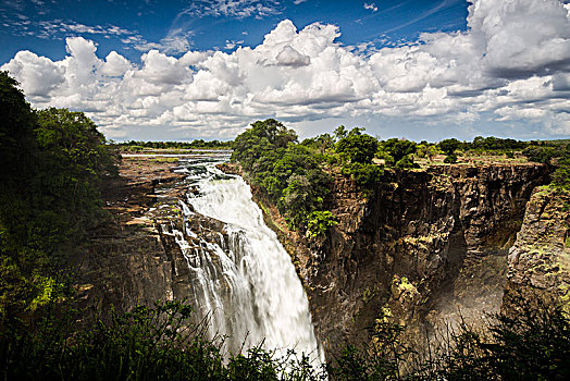 维多利亚瀑布,云,天空,津巴布韦,非洲