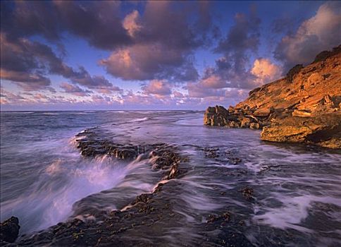 海浪,碰撞,岩石上,湾,毛伊岛,夏威夷