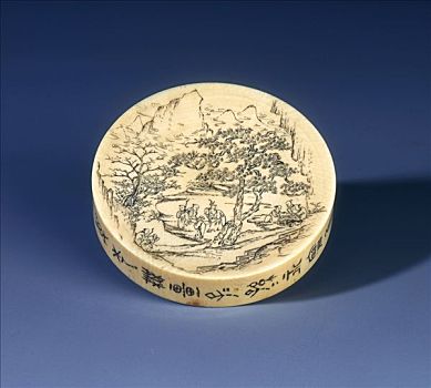 象牙制品,托盘,清朝,中国,1898年