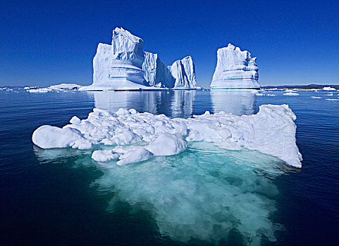冰山,清晰,水,格陵兰,丹麦