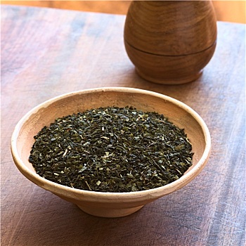 干燥,绿茶,叶子