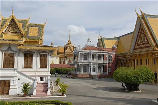 皇宫,银,塔,金边,柬埔寨