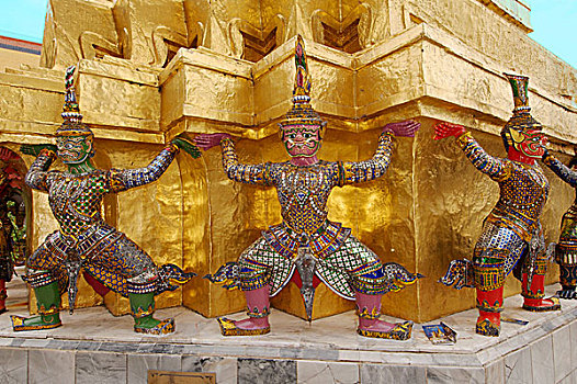寺院,玉佛寺,名字,历史,中心,地区,大皇宫,曼谷,泰国,亚洲
