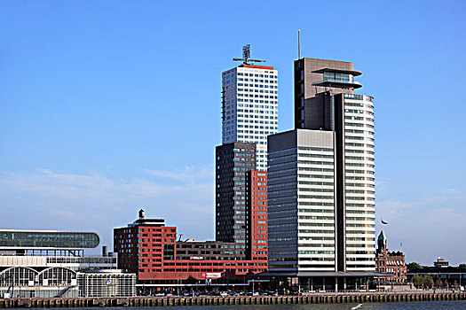 高层建筑,世界,港口,中心,鹿特丹,权威,正面,蒙得维的亚,建筑,科普范祖伊德,荷兰,欧洲