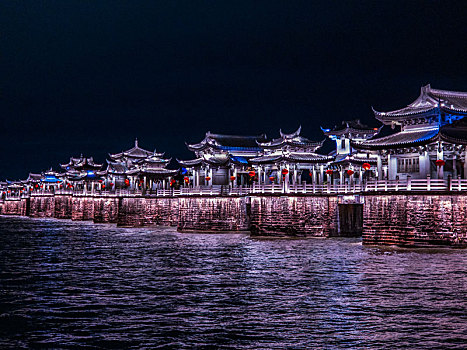 潮州市广济桥夜景