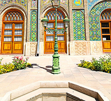 伊朗,古宫殿,大门,花园,老,历史,地点