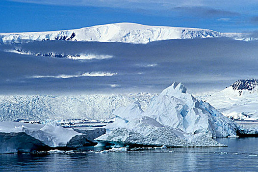 南极,天堂湾,冰山