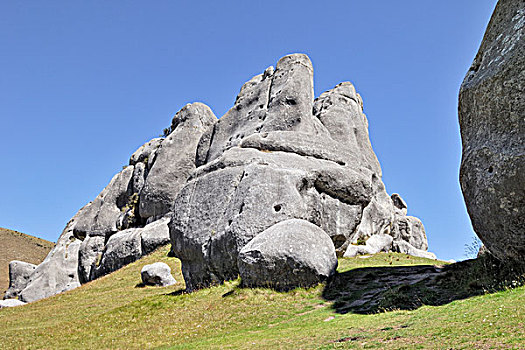 石灰石,排列,城堡,山,石头,区域,地区,南岛,新西兰