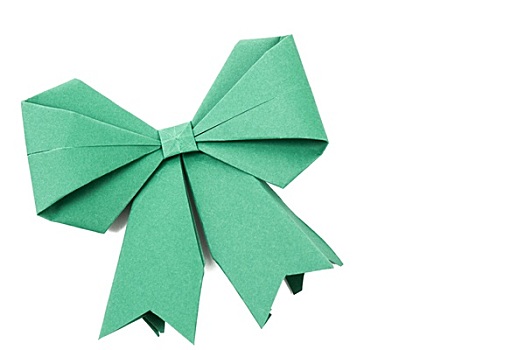 绿色,丝带,折纸
