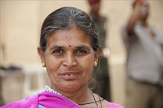 印度女人,梅兰加尔堡,拉贾斯坦邦,北印度,亚洲