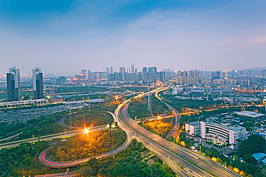 中国广东深圳南山都市夜景