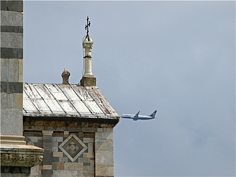 比萨,中央教堂,飞,喷气式飞机