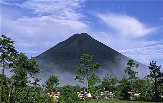 火山,阿雷纳尔,挨着,哥斯达黎加,中美洲
