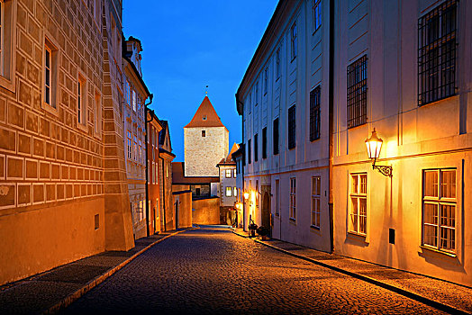 街道,风景,布拉格城堡,捷克共和国