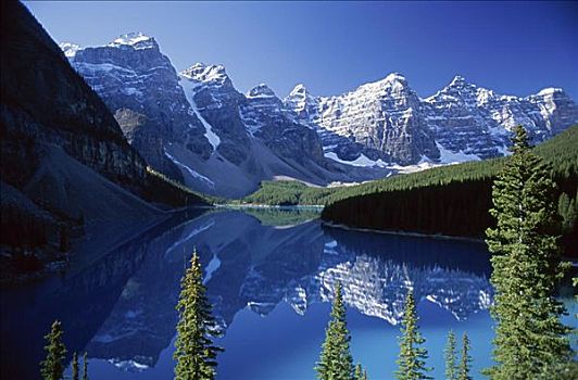 冰碛湖,落基山脉,加拿大