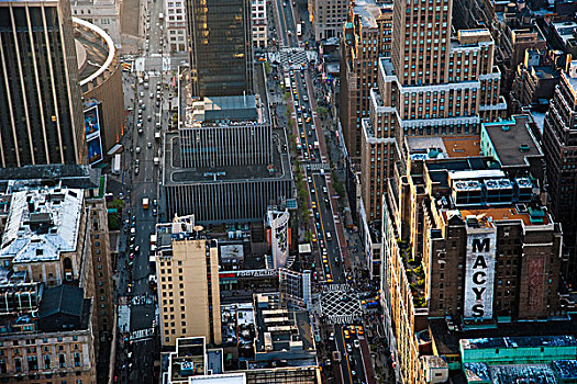 曼哈顿,上面,帝国大厦,纽约,美国