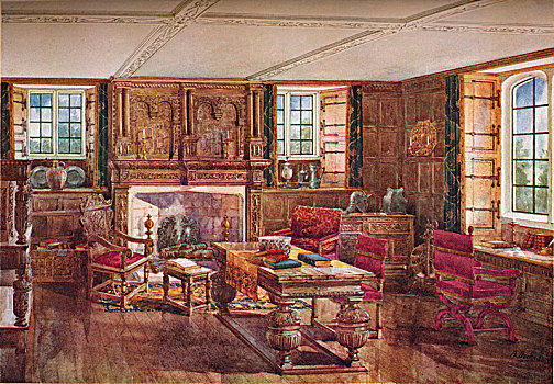 伊丽莎白时代,客厅,19世纪,世纪,艺术家,未知