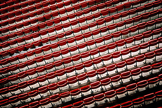 空,红色,座椅,排,高处,体育场,伦敦