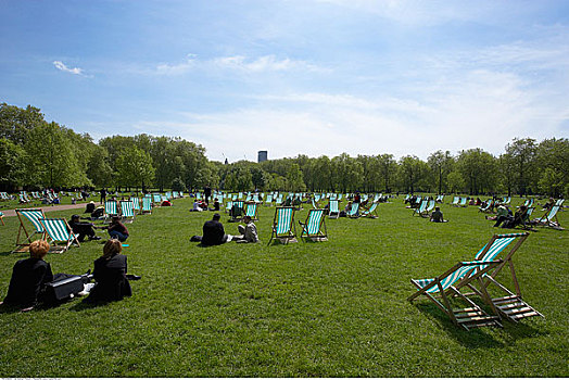 人,放松,户外,绿色公园,伦敦,英格兰